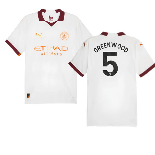 2023-2024 Man City Authentic Away Shirt (Greenwood 5)