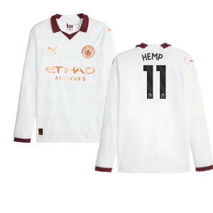 2023-2024 Man City Long Sleeve Away Shirt (Hemp 11)