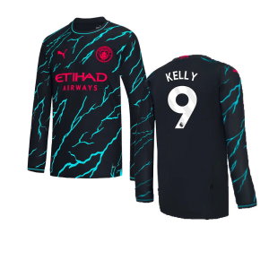 2023-2024 Man City Long Sleeve Third Shirt (Kelly 9)