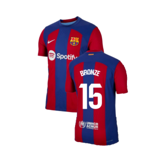 2023-2024 Barcelona Authentic Home Shirt (Bronze 15)