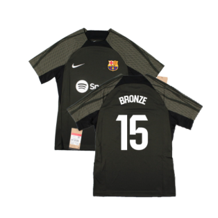 2023-2024 Barcelona Strike Dri-Fit Training Shirt (Sequoia) - Kids (Bronze 15)