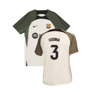 2023-2024 Barcelona Dri-Fit Strike Training Shirt (Grey) (Codina 3)