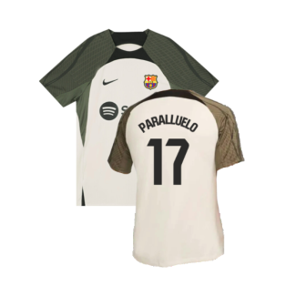 2023-2024 Barcelona Dri-Fit Strike Training Shirt (Grey) (Paralluelo 17)