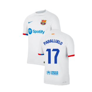 2023-2024 Barcelona Away Authentic Away Shirt (Paralluelo 17)