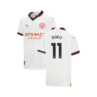 2023-2024 Man City Away Shirt (Kids) (Doku 11)