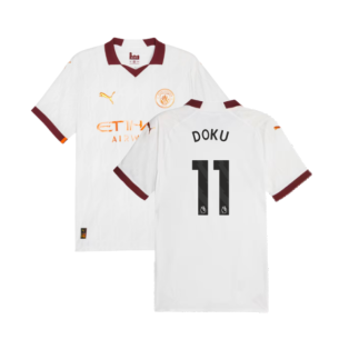 2023-2024 Man City Authentic Away Shirt (Doku 11)