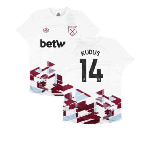 2023-2024 West Ham Warm Up Jersey (White) (Kudus 14)