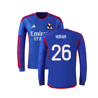 2023-2024 Olympique Lyon Long Sleeve Away Shirt (Horan 26)