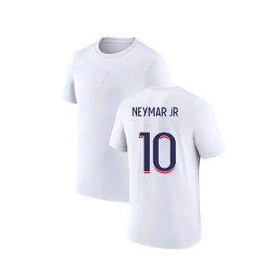 2023-2024 PSG Premium Essentials T-shirt (White) (Neymar JR 10)