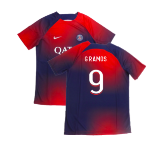 2023-2024 PSG Academy Pro Dri-FIT Pre-Match Shirt (Red) (G Ramos 9)