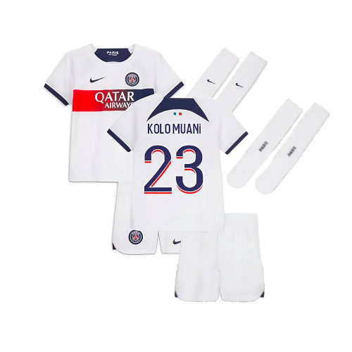 2023-2024 PSG Away Little Boys Mini Kit (Kolo Muani 23)