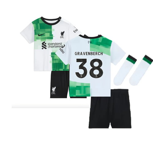 2023-2024 Liverpool Away Infant Baby Kit (Gravenberch 38)
