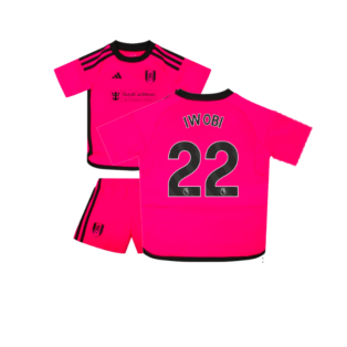 2023-2024 Fulham Away Little Boys Mini Kit (Iwobi 22)