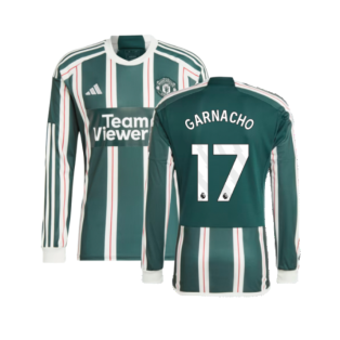 2023-2024 Man Utd Long Sleeve Away Shirt (Garnacho 17)