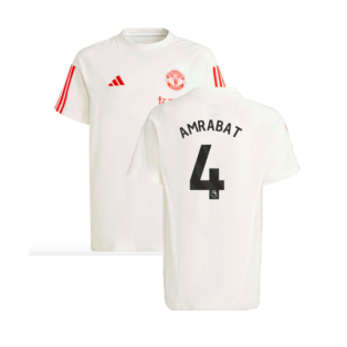 2023-2024 Man Utd Training Tee (White) - Kids (Amrabat 4)