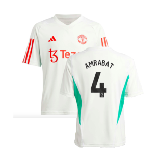 2023-2024 Man Utd Training Jersey (White) - Kids (Amrabat 4)