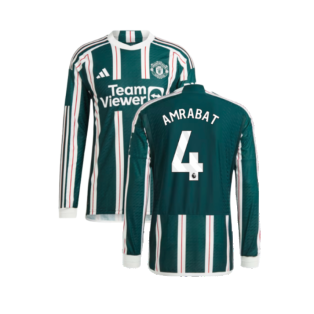 2023-2024 Man Utd Authentic Long Sleeve Away Shirt (Amrabat 4)