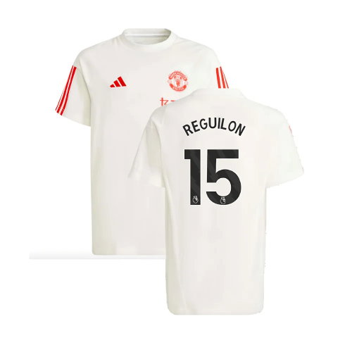 2023-2024 Man Utd Training Tee (White) - Kids (Reguilon 15)