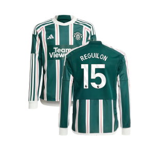 2023-2024 Man Utd Away Long Sleeve Shirt (Kids) (Reguilon 15)