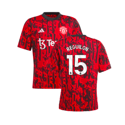2023-2024 Man Utd Pre-Match Shirt (Red) - Kids (Reguilon 15)