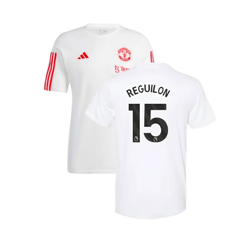 2023-2024 Man Utd Training Tee (White) (Reguilon 15)