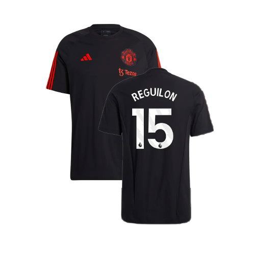 2023-2024 Man Utd Training Tee (Black) (Reguilon 15)