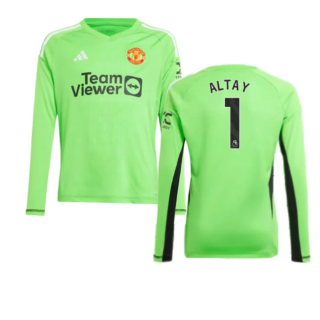 2023-2024 Man Utd Home Goalkeeper Shirt (Solar Green) - Kids (Altay 1)