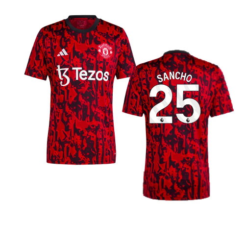 2023-2024 Man Utd Pre-Match Shirt (Red) (Sancho 25)