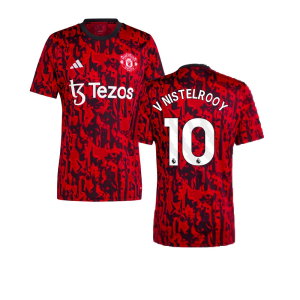2023-2024 Man Utd Pre-Match Shirt (Red) (V Nistelrooy 10)