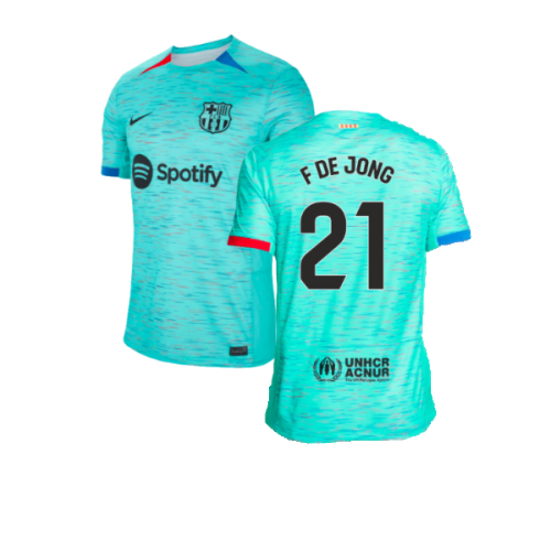 2023-2024 Barcelona Third Shirt (F De Jong 21)  2023-2024 Barcelona Third Shirt (F De Jong 21)
