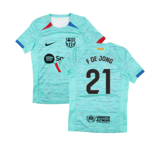 2023-2024 Barcelona Third Shirt (Kids) (F De Jong 21)