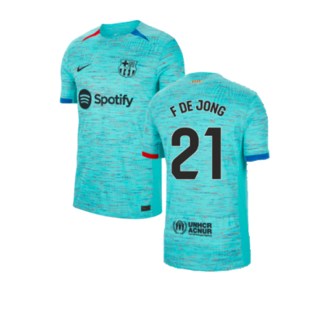 2023-2024 Barcelona Authentic Third Shirt (F De Jong 21)