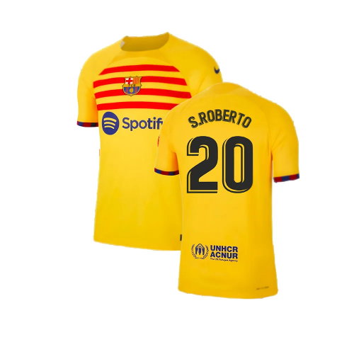 2022-2023 Barcelona Away Shirt (Sponsored) (S.ROBERTO 20) 2022-2023 Barcelona Away Shirt (Sponsored) (S.ROBERTO 20)
