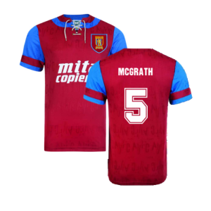 Score Draw Aston Villa 1992 Retro Football Shirt (McGrath 5)