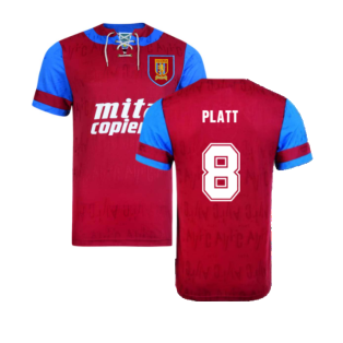 Score Draw Aston Villa 1992 Retro Football Shirt (Platt 8)