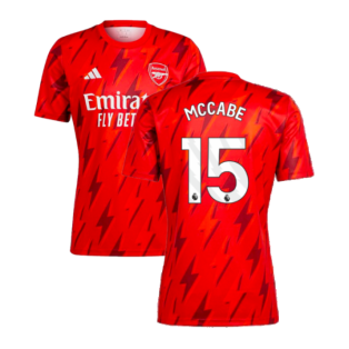 2023-2024 Arsenal Pre-Match Shirt (Red) (McCabe 15)