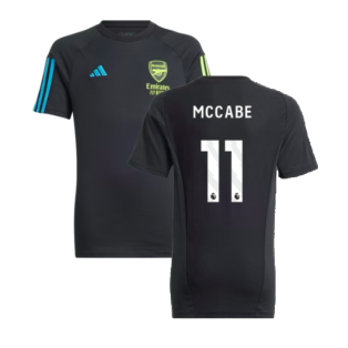 2023-2024 Arsenal Training Tee (Black) - Kids (McCabe 15)