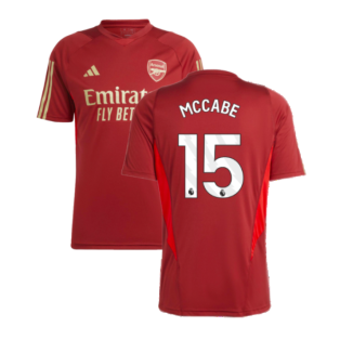 2023-2024 Arsenal Training Jersey (Red) (McCabe 15)