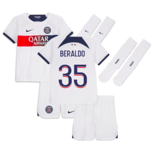 2023-2024 PSG Away Little Boys Mini Kit (Beraldo 35)