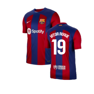 2023-2024 Barcelona Home Shirt (Vitor Roque 19)