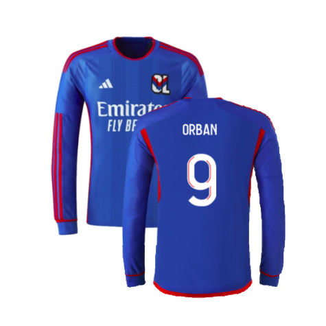 2023-2024 Olympique Lyon Long Sleeve Away Shirt (Orban 9)
