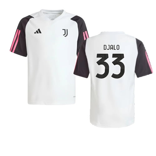 2023-2024 Juventus Training Shirt (White) - Kids (Djalo 33)