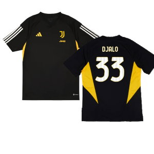 2023-2024 Juventus Training Shirt (Black) (Djalo 33)