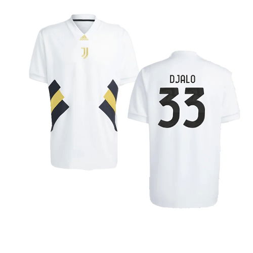 2023-2024 Juventus Icon Jersey (White) (Djalo 33)