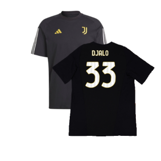 2023-2024 Juventus Cotton Tee (Black) (Djalo 33)