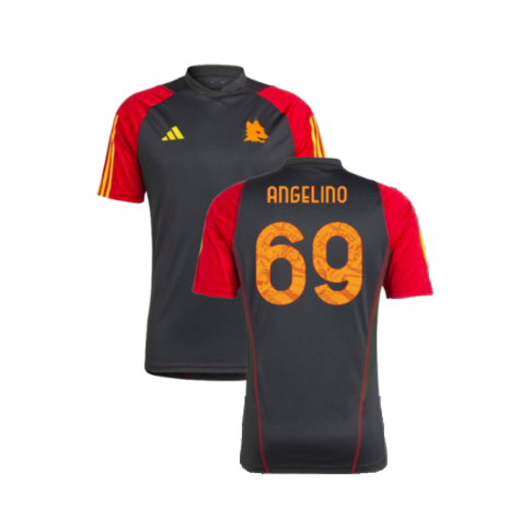 2023-2024 AS Roma Training Shirt (Black) (Angelino 69)