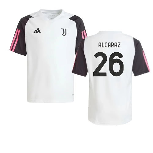 2023-2024 Juventus Training Shirt (White) - Kids (Alcaraz 26)