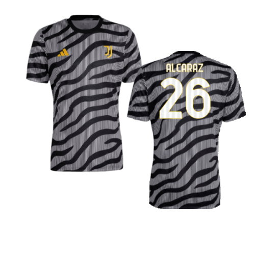2023-2024 Juventus Pre-Match Shirt (Black) (Alcaraz 26) 2023-2024 Juventus Pre-Match Shirt (Black) (Alcaraz 26)