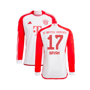 2023-2024 Bayern Munich Long Sleeve Home Shirt (Bryan 17)