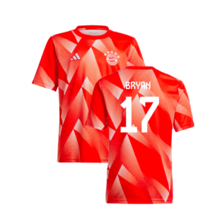 2023-2024 Bayern Munich Pre-Match Shirt (Red) - Kids (Bryan 17)